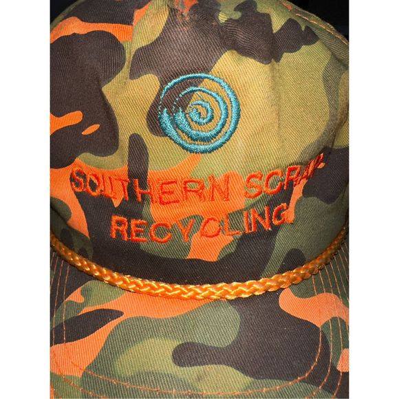 Vintage Southern Scrap Recycling Duck Camo Hat - Picture 5 of 6
